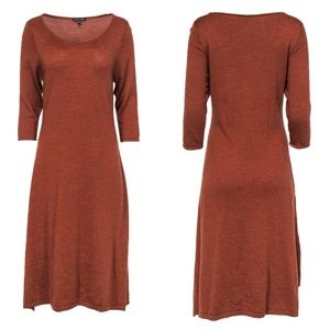 𝅺Eileen Fisher Sz Sm Rust Wool Sweater Dress